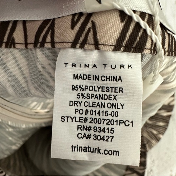 Trina Turk Bancroft Pleated Midi Length Skirt Size 4 Tan Brown - Picture 8 of 11